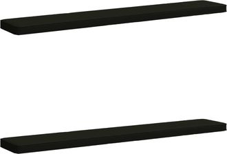 vidaXL Cojines Para Banco De 2 Piezas Vught 2 Pcs 100% Poli&eacute;ster Negro Vidaxl