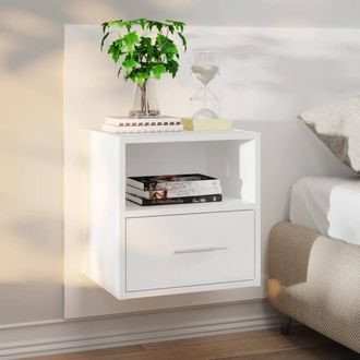 Berkfield Home Spacious Wall-mounted Bedside Cabinets 2 pcs White