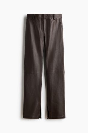 H&M Lederhose - Dunkelbraun