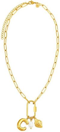 Petit Moments Carabiner Initial Necklace in Gold-C at Nordstrom