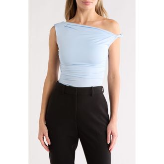 Blu Pepper One-Shoulder Top in Light Blue at Nordstrom Rack, Size Medium