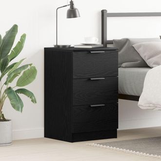 vidaXL Armadio da Notte Rovere nero 40 x 65 x 65 cm Legno multistrato - Vidaxl