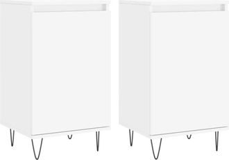 vidaXL Sideboards 2 pcs White 40x35x70 cm Engineered Wood vidaXL
