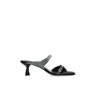 Nodaleto Heeled Mules, female, Black, Size: 9 1/2 US Heeled slippers