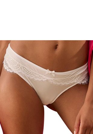 Lascana Panty LASCANA Valentina, Damen, Gr. 32/34, beige (creme), Microfaser, Obermaterial: 87% Polyamid, 13% Elasthan, k&ouml;rpernah, Unterhosen Panty, aus extra