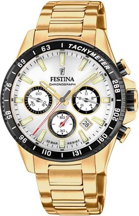 Festina Timeless Chronograph - unisex - Horloges - Geel - ONE Size - Accessoires