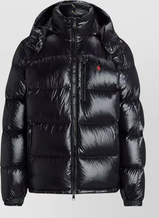Ralph Lauren quilted hooded bomber jacket zip pockets