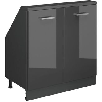 Vicco Mobile sottotetto Rion, Antracite lucido/antracite, con 2 porte, Vicco