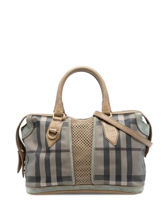 Burberry Borsa a tracolla in tela con motivo House Check 2000-2017 - Marrone