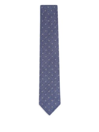 Paolo Albizzati floral-print tie - men - Wool/Silk - One Size - Blue