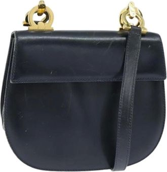 Ferragamo Pre-owned Cross Body Bags, female, Blue, Size: ONE SIZE Pre-owned Leather Crossbody Bag