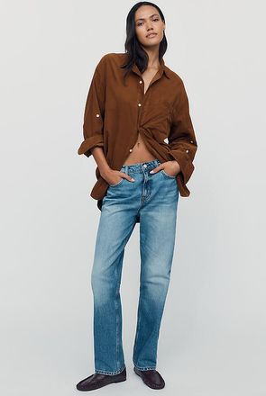 Anthropologie Reformation Leda High-Rise Straight Jeans