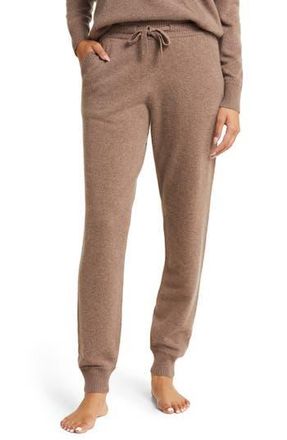 Nordstrom Cashmere Joggers in Brown Taupe Heather at Nordstrom Rack, Size Small