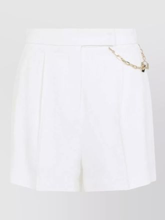 Elisabetta Franchi tailored shorts belt loops chain detail pleats