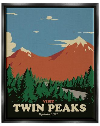Stupell Industries Visit Twin Peaks Mountain Landscape By Matheus Lopes Castro Wall Art