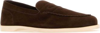 John Lobb Mens Pace Loafer Brown Leather Rubber