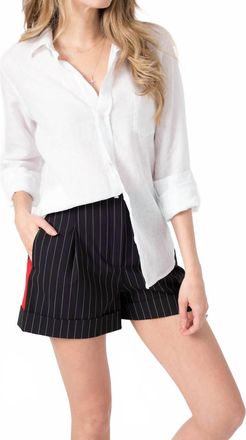 Rag & Bone Jess Pinstripe Short In Navy