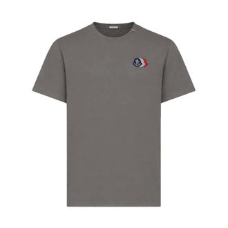 Moncler T-Shirts, male, Gray, Size: 2XL L10918C0007489B8Q Short-sleeve T-shirt