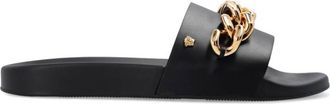 Versace Medusa Chain Leather Slides