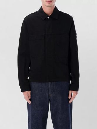 Stone Island denim research coach jacket star detail