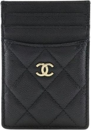 Chanel Pre-owned Wallets, female, Black, Size: ONE SIZE Pre-owned Card case