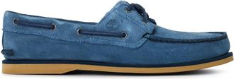 Timberland Mens Classic Textured Lace Up Boat Shoes in Med Blue Suede - Size UK 11.5