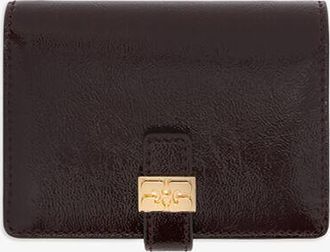 Ganni Brown Sue Slim Card Holder in