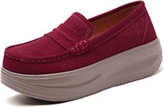 Generic Thick Sole Trainers for Women - Womens Rocker Bottom Shoes Fashion Heighten Sneakers Lightweight Non Slip Footwear Running Walking Trainers Soft Sole 