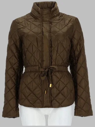 Michael Michael Kors Quilted Belted Jacket - Green