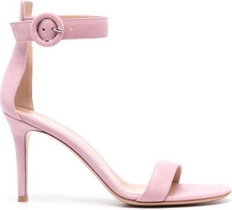 Gianvito Rossi 80mm suede sandals - women - Suede - 38 - Purple