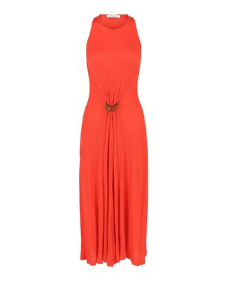 Ferragamo Sleeveless Ribbed Maxi Dress