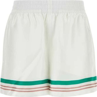 Casablanca Casa Way Drawstring Shorts - Dames - Korte Broeken - Wit - 2XS - Polyester - Korte Broeken