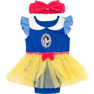 Disney Princess Cosplay 2-Piece Tutu Bodysuit and Headband Set in Royal Blue Snow White at Nordstrom, Size 3-6M