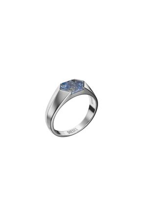 Diesel Lapis Signet Ring - Rings - Unisex - Silver