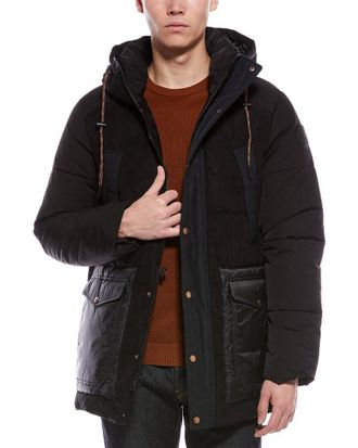 Scotch & Soda Arza Mixed Media Quilted Parka