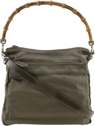 Gucci Pre-owned Handbags, female, Brown, Size: ONE SIZE Pre-owned Canvas gucci-bags