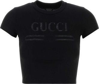 Gucci Black Logo Crew Neck T-Shirt