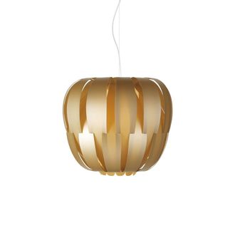 Linea Zero Suspensi&oacute;n 2 Luces Oro Nuevo En Metal Cromado Cm. 60x45h