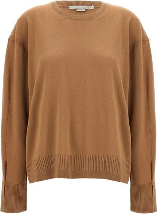 Stella McCartney Iconic Trui - Dames - Ronde hals truien - Beige - S - Wol - Truien & Vesten