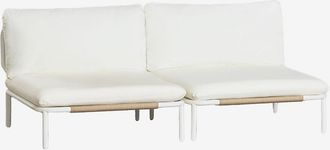 Sklum Sof&aacute; Modular De Jard&iacute;n De 2 Piezas En Acero Roubly Sklum