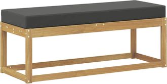 vidaXL Banco De Taburete Exterior Madera De Acacia S&oacute;lida Blanco Vidaxl