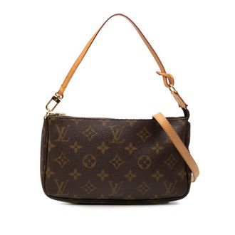 Louis Vuitton Pre-owned Womens Monogram Pochette Accessoires - Brown Textile - One Size