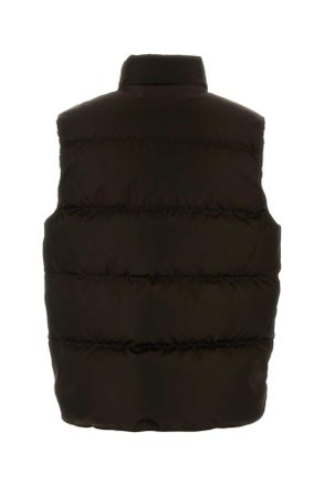 Prada Womens Brown Re-Nylon Down Jacket Cacao Piumini