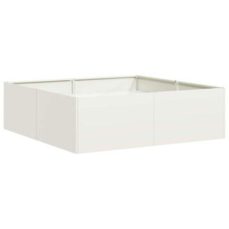 vidaXL vidaXL Planter White 100x100x30 cm Steel