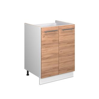 Vicco Mueble Bajo Para Fregadero Fame-line, Roble Dorado/blanco, 60 Cm, Vicco