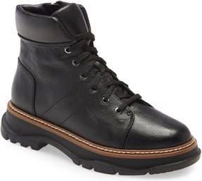 Linea Paolo Boca Lace-Up Boot in Black Leather at Nordstrom Rack, Size 7.5
