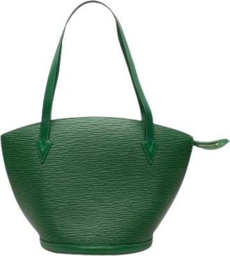 Louis Vuitton Pre-owned Saint Jacques GM - Dames - Vintage Schoudertas - Groen - ONE Size - Leer - Vintage