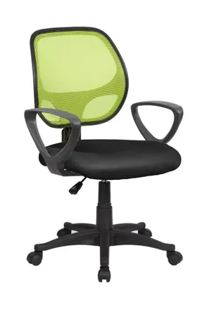 Serena Serena - Silla De Oficina Geraldton, Silla Operativa De Malla Con Reposabrazos, Asiento De Oficina Ergon&oacute;mico, Cm 56x57h88/100, Negro Y Verde