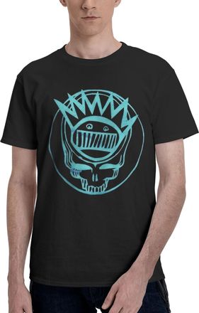 Generic Mens Band T-Shirt Short Sleeve Tee-Shirt Basic Simple Vintage Tops Cotton Crew Neck Shirt Black XL