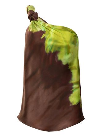 Silvia Tcherassi Yanet one-shoulder blouse - Green